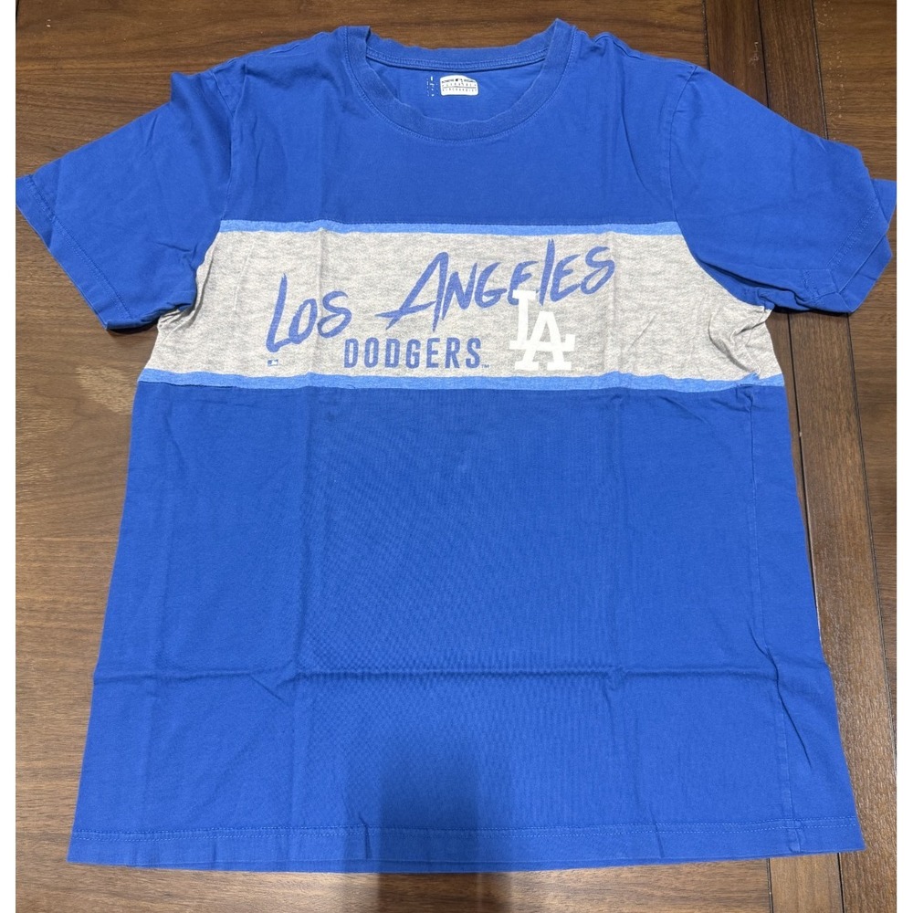 Vintage Los Angeles Dodgers T Shirt Mens Size M Blue LA MLB Baseball Tee